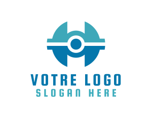 Blue - Modern Tech Letter H logo design