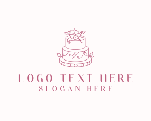 Wedding - Dessert Bakery Cake logo design