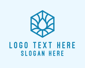 Hexagon - Hexagon Water Droplet logo design