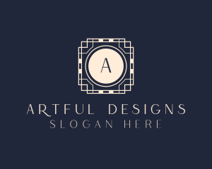 Geometric Frame Tile logo design