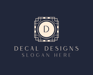 Geometric Frame Tile logo design