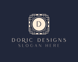 Geometric Frame Tile logo design