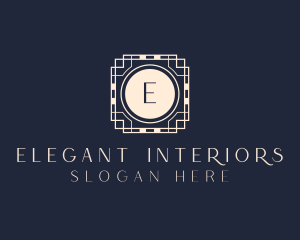 Geometric Frame Tile logo design