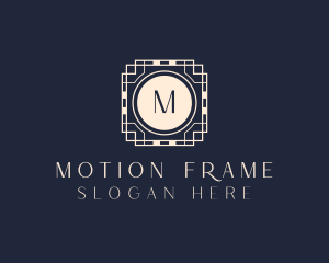 Geometric Frame Tile logo design