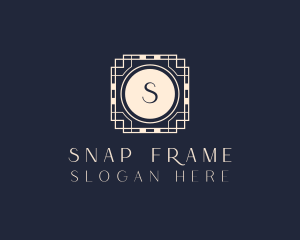 Geometric Frame Tile logo design