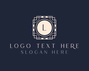 Interior Design - Geometric Frame Tile logo design
