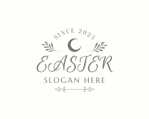 Stylist - Whimsical Moon Leaf Wordmark logo design