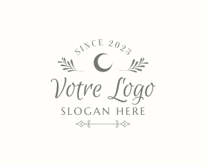 Plastic Surgeon - Whimsical Moon Leaf Wordmark logo design