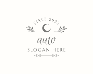 Yoga - Whimsical Moon Leaf Wordmark logo design