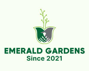 Plant Hands Gardening logo design