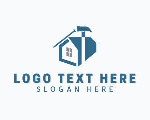 House - Hammer Renovation Repair logo design