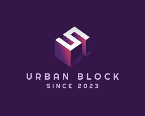 Block - 3D Technology Letter S logo design