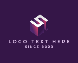 Geometric - 3D Technology Letter S logo design