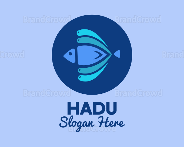 Abtract Blue Fish Logo