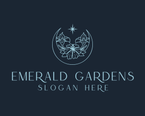 Moon Floral Garden logo design