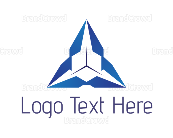 Blue Triangular Scale Logo
