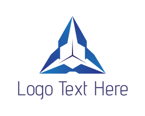 Triangular - Blue Triangular Scale logo design