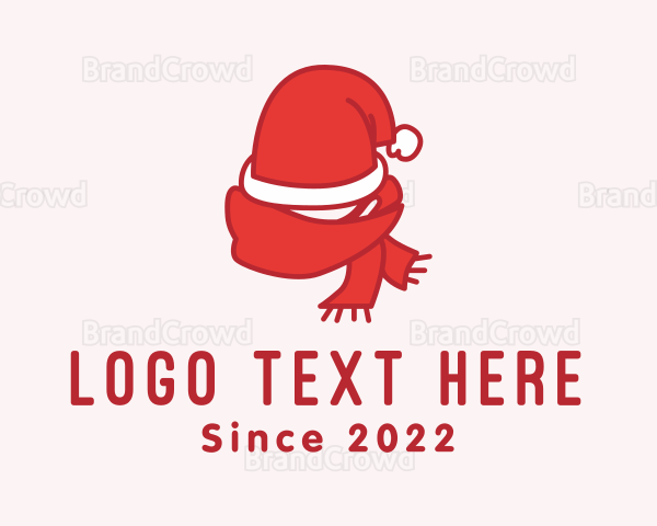 Santa Hat Scarf Logo