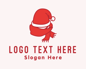 Santa Hat Scarf Logo