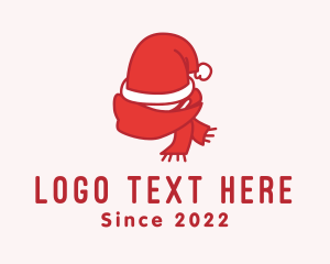 Christmas - Santa Hat Scarf logo design