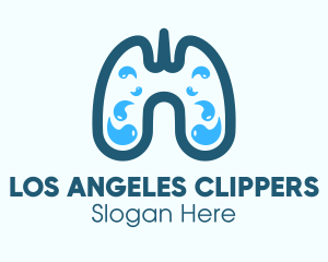 Blue Respiratory Lung Fluids Logo