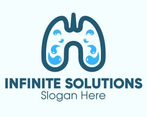 Medication - Blue Respiratory Lung Fluids logo design