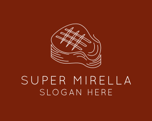 Minimalist Grilled Steak Logo