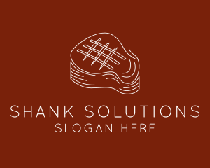 Shank - Minimalist Grilled Steak logo design