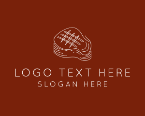 Steak - Minimalist Grilled Steak logo design