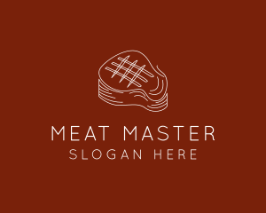 Minimalist Grilled Steak logo design