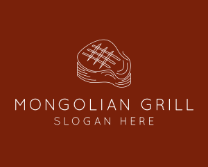 Minimalist Grilled Steak logo design