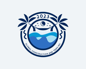 Beach Wave Trip logo design