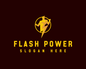 Human Lightning Power logo design