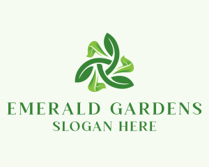 Organic Leaves Garden logo design