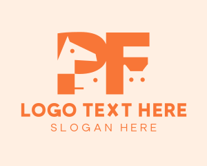 Negative Space - Modern Cute Animals logo design