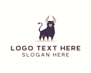 Vegan Meat - Wild Bull Buffalo logo design