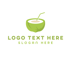 Coconut Milk - Juice Coconut Organic logo design