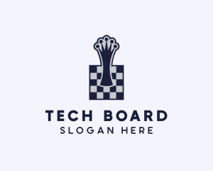 Queen Chess Board logo design