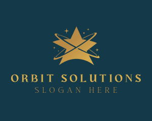 Golden Star Orbit logo design