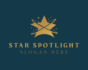 Golden Star Orbit logo design