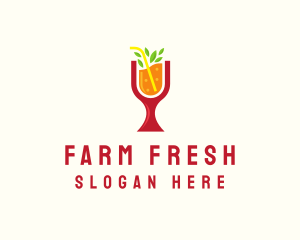 Fresh Orange Beverage logo design