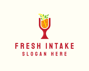 Fresh Orange Beverage logo design