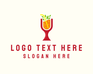 Fresh Orange Beverage Logo