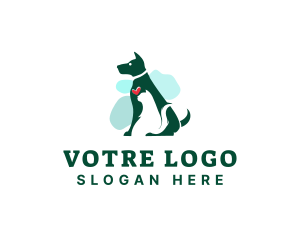 Cat & Dog  Veterinary Logo