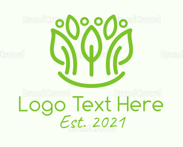 Green Botanical Leaf Logo