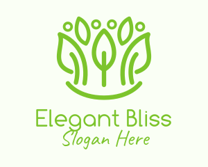 Green Botanical Leaf  Logo