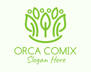Green Botanical Leaf  Logo