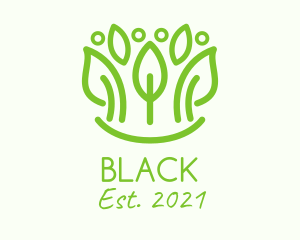 Vegan - Green Botanical Leaf logo design