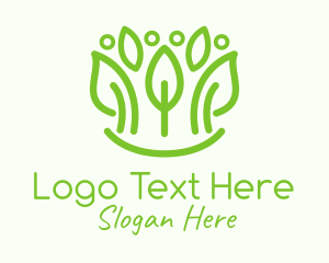 Green Botanical Leaf  Logo