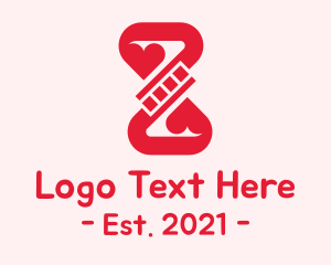Ladder - Red Romantic Filmstrip logo design